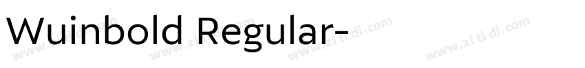 Wuinbold Regular字体转换